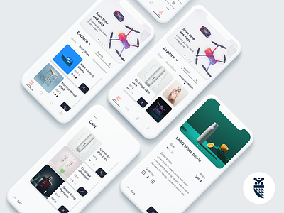 Inkmart Ecommerce Ui Kit abstract app best design cart challenge checkout clean ui daily ui design dribbble ecommerce ecommerce app ecommerce design home screen interaction interface product sketch ui ux