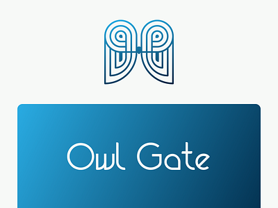 Owl Gate bauhaus bauhaus100 brand branding challenge dailyicon design gate gradient identity illustration letter logo mirror owl owl logo style