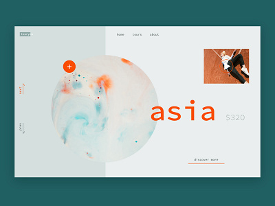 Asia Tour clean design geometric grid main page minimalistic product page tour typography ui ux web webdesign website