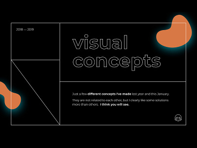 Visual Concepts Page black clean design geometric grid main page minimalistic typography ui vector web website