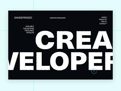 Developer Portfolio Rebound black clean design grid minimalistic rebound typography ui web website