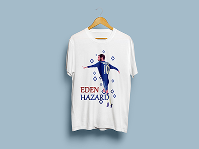 Eden Hazard art design eden hazard flatart football players t shirt