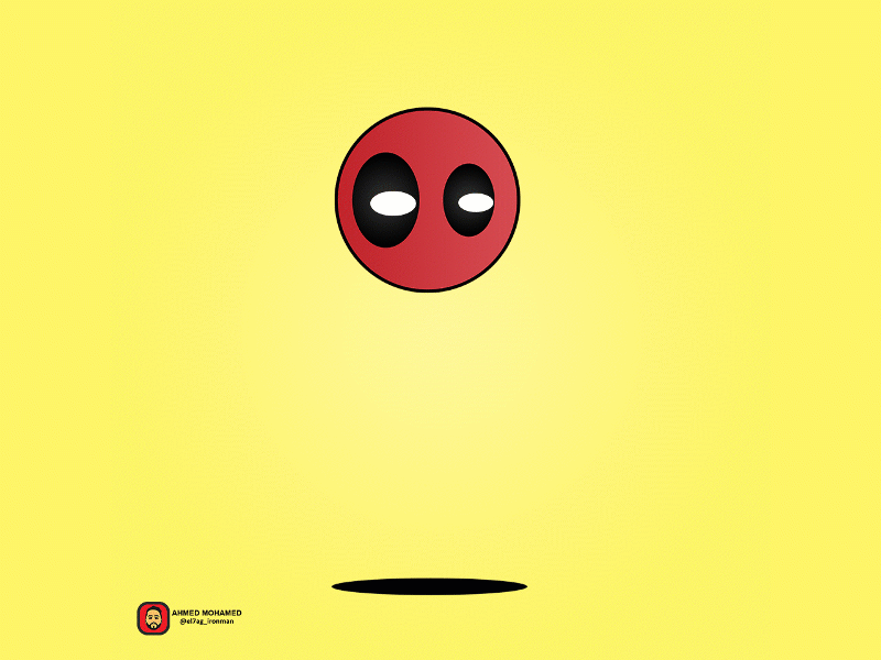 Deadpool moved animation art colours deadpool design drawing flat fun illstration illustration logo logos motion vector