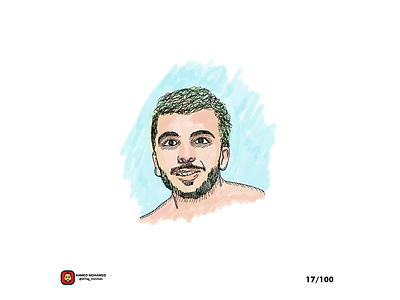 my friend Ahmed birthday art art direction artist colors creative design digital drawing dribbble fast sketch flat design illustraion sketch watercolor