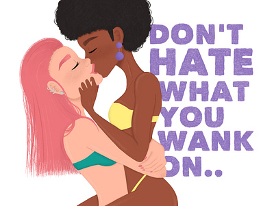 Don't hate.. artdirector artwork illustration illustrator kiss love