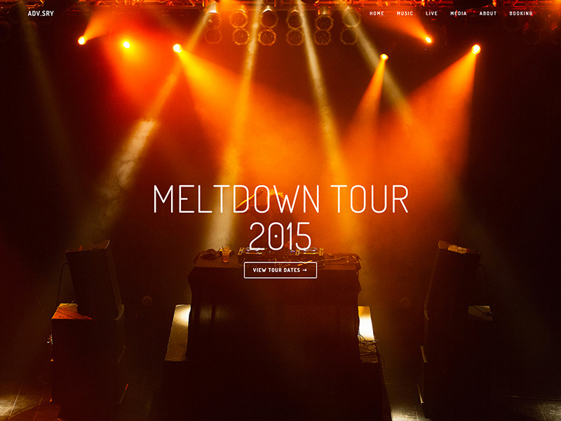 Adversary ui web template theme music band dj squarespace website