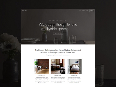 Hayden agency business squarespace template theme ui web website