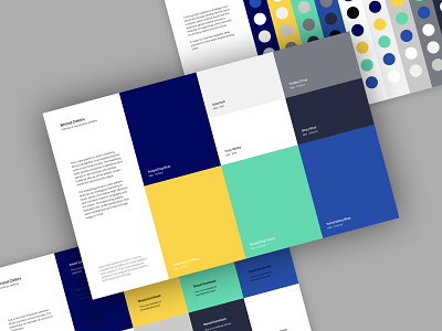 Color Palette Presentation 1 blue brand identity brand style brand style guide branding branding design clean color color palette design presentation simple styleguide yellow