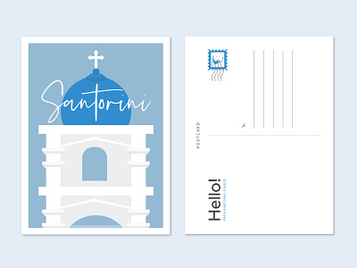 Santorini adobeillustrator anastasis church blue and white colour palette digital illustration dribbble dribbbleweeklywarmup greece illustration illustrator imerovigli santorini travel vector art vector illustration