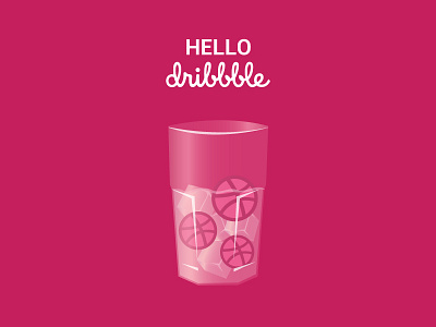 Hello Dribbble! creativity potion dribbble firstshot glass ice illustrator
