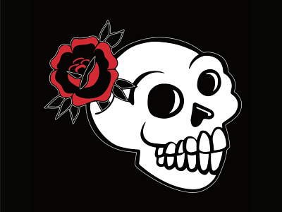 Re Grow Stoked Skull art damaged kids design digital logo skull street fashion tattoo vector
