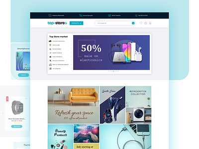 eCommerce Shopify Website category clean ecommerce homepage homepage design landign page shopify