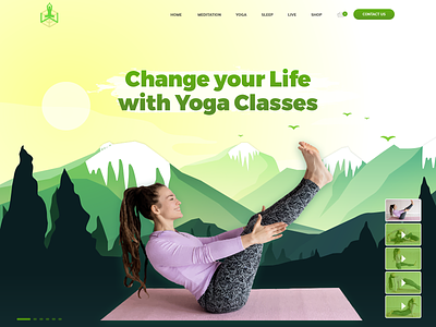 Yoga banner banner banner ad banner ads banner design banners ui ux vector vector banner vector illustration yoga yoga banner