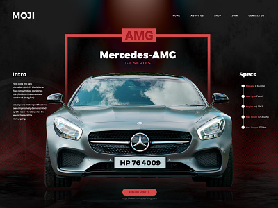 Car Banner | Mercedes AMG car banner car landing page product design typography ui ux web design