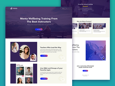 Training Landing page