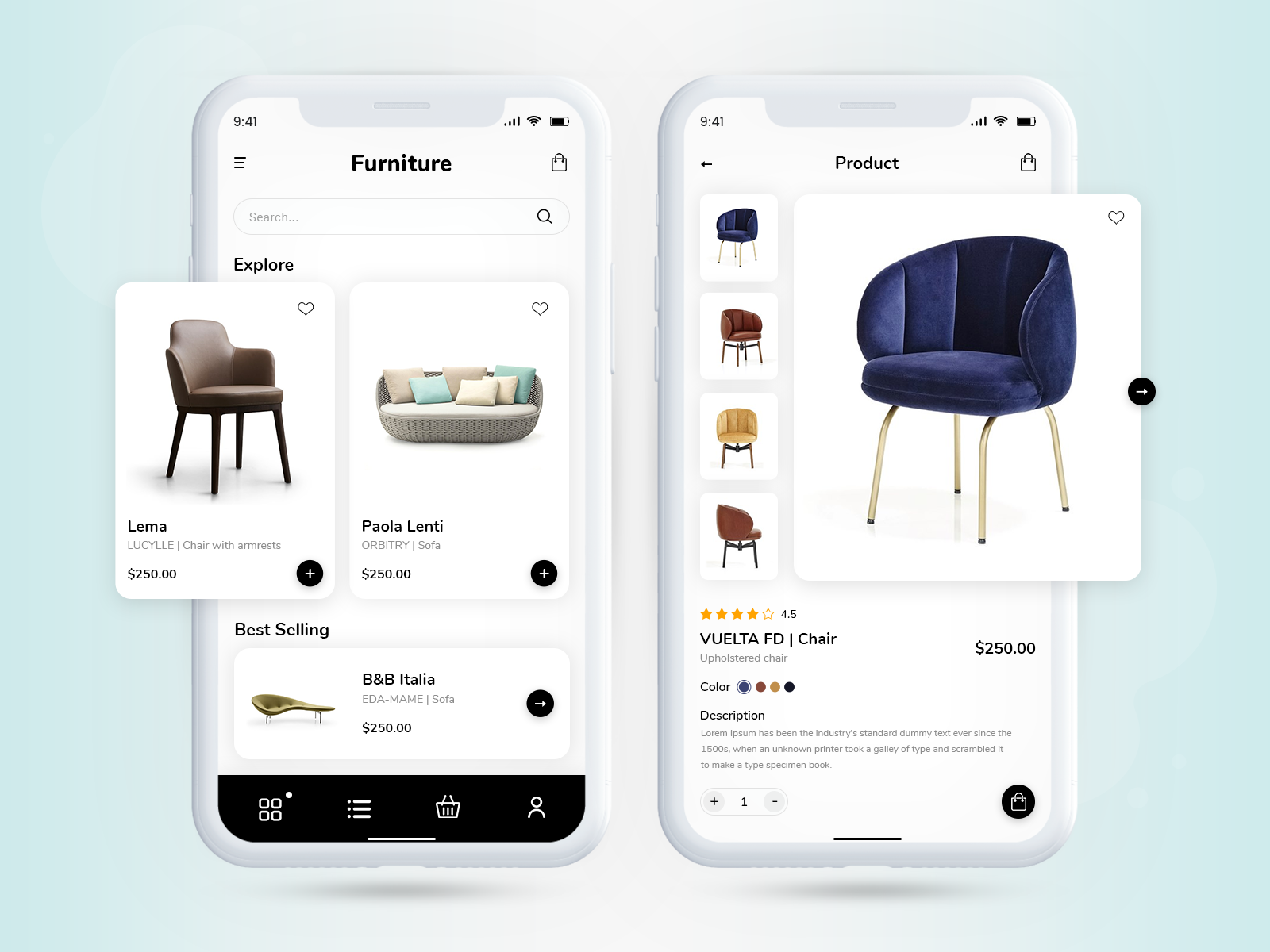 Furniture app design by Tek Chand on Dribbble