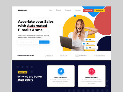 Marketing Landing page branding business agency clean digital agency digital business agency graphic design marketing marketing agency startup ui uidesign uiux