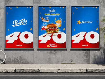 40th Anniversary " Pepsi x Hardee's " 40 anniversary can cola design hardees master visual pepsi pepsico visuaization visual