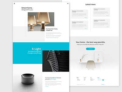 Smart home - furniture website concept creative flat furniture landing page smart home store ui design ux web design