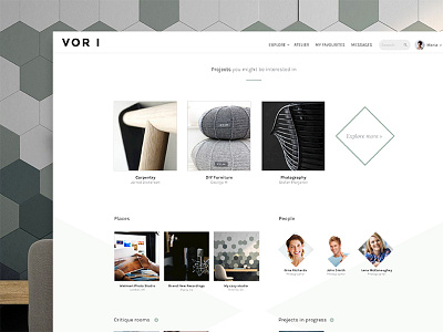 VORI - Connect with artists aritst concept creative dashboard landing page minimal social network ui design ux web design