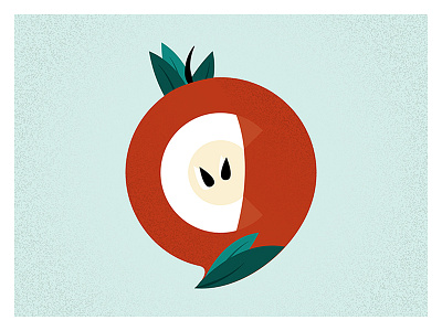 Apple apple colour fun illustration logo red teal