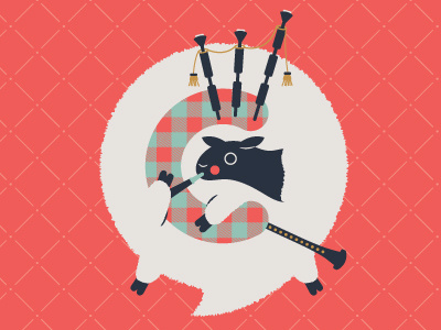 Eleven Pipers Piping bagpipe blue christmas holidays logo system pink pipers piping sheep twelve days