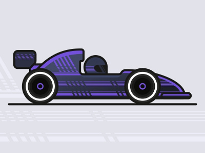 Bolide art bolide car design drive driver driving fast formula illustration purple race racer racing racing car route speed vector wheels