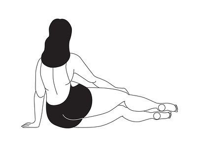 Body in black suit body girl graphics illustration vector