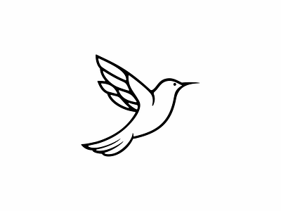 Hummingbird Logo line monoline simple unique