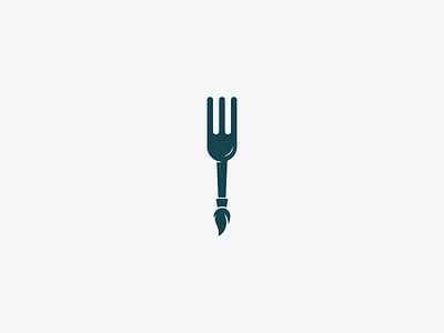 HUNT ART LOGO art creativedesigns fork hunt logodesigns minimalist negativespace simple unique