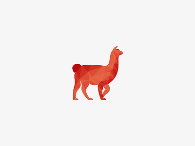Red Llama logo animal llama logodeisgn modern simpe unique