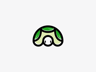 GREEN TURTLE LOGO animal creativedesign fresh leaf logodesign simple turtle unique