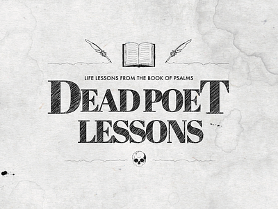 Dead Poet Lessons church hand drawn ink journal riverpark series sermon skull