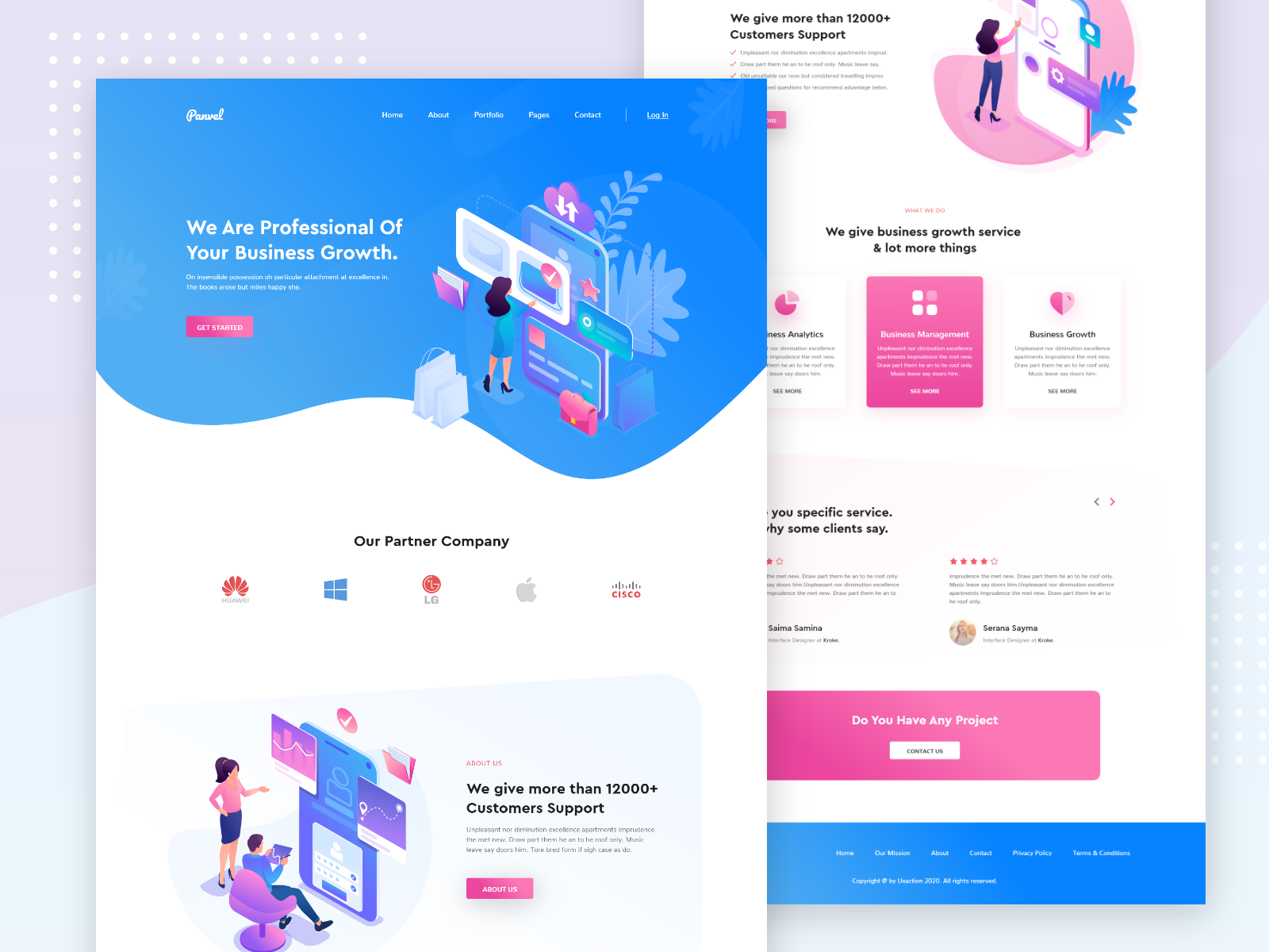 Business Development Landing Page by Hossain 👑 on Dribbble