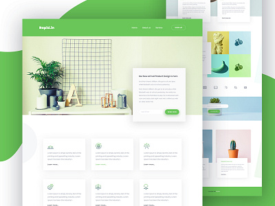 Minimal Design Template debuts design graphics design landing page minimal simple color ui design ux design web template