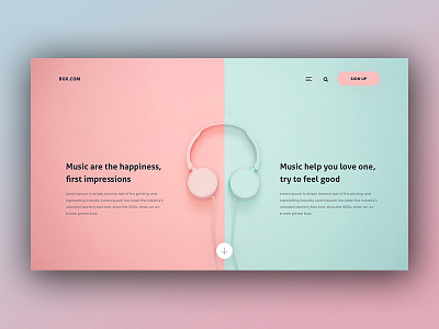 Minimal - Web Experimental Project design graphics landing page minimal simple color ui design ux design web template