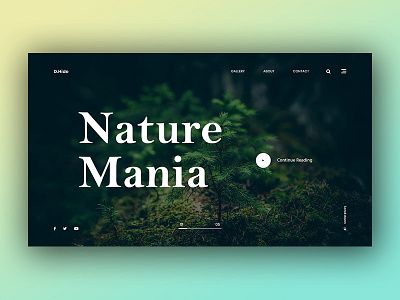 Nature Mania - Web Experimental Project design graphics landing page minimal simple color ui design ux design web template