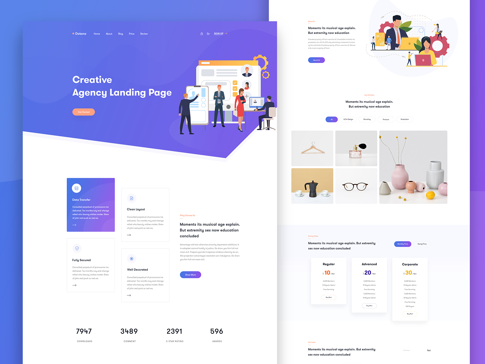 Agency Landing Page by Hossain 👑 on Dribbble