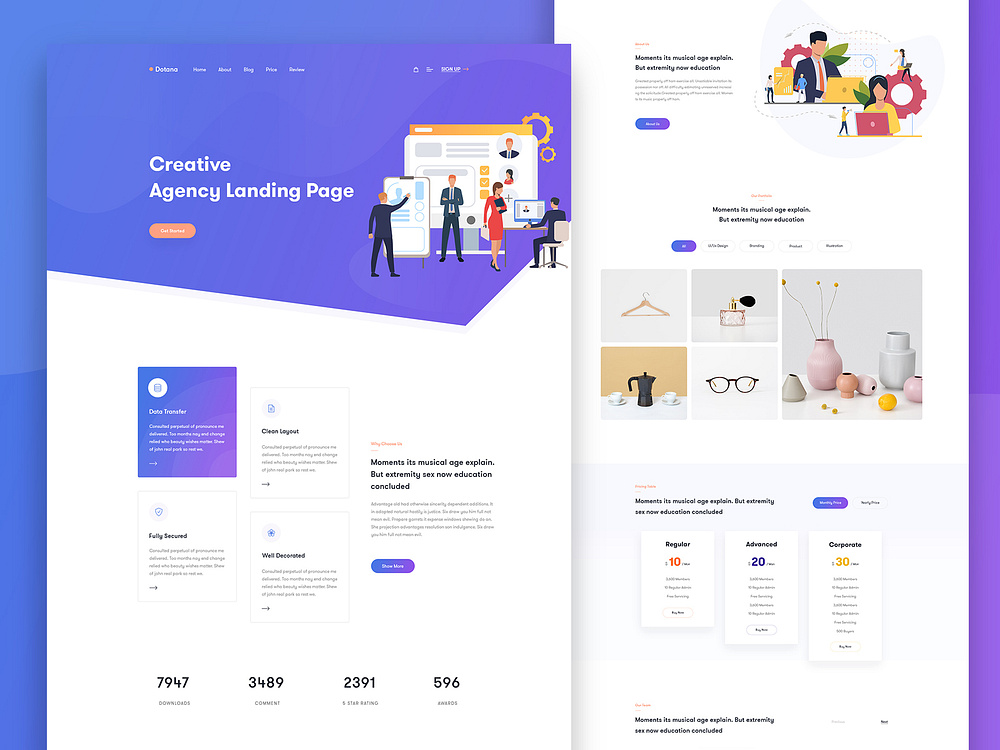 Agency Landing Page by Hossain 👑 on Dribbble