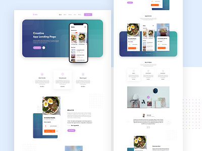 Apps Landing Page app landing branding clean ui color creative design gradient graphics landing page minimal photoshop typography ui ui design ux design web template