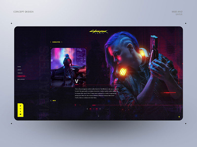 Cyberpunk 2077 game interaction ps4 uidesign uxdesign webdesign website xboxone