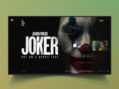 Joker 2019 🔥 interaction joker movie uidesign uxdesign web design website