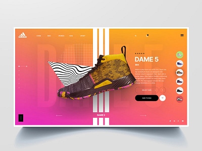 Adidas product page adidas interface design shopping sketch uidesign uxdesign website website concept website design xd design