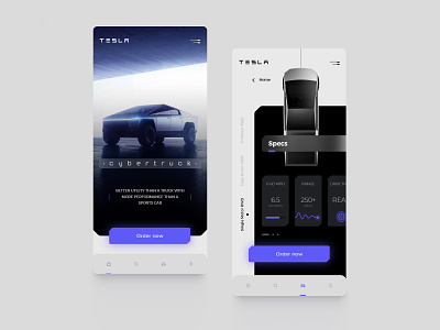 Tesla Cybertruck app design 🔥 appdesign car clean cybertruck ecommerce interaction interaction design interfacedesign minimal mobile design tesla uidesign user interface uxdesign