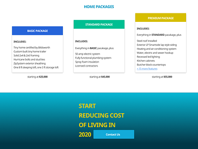 Footer: Small Business Re-deisgn blue design footer pricing uxdesign