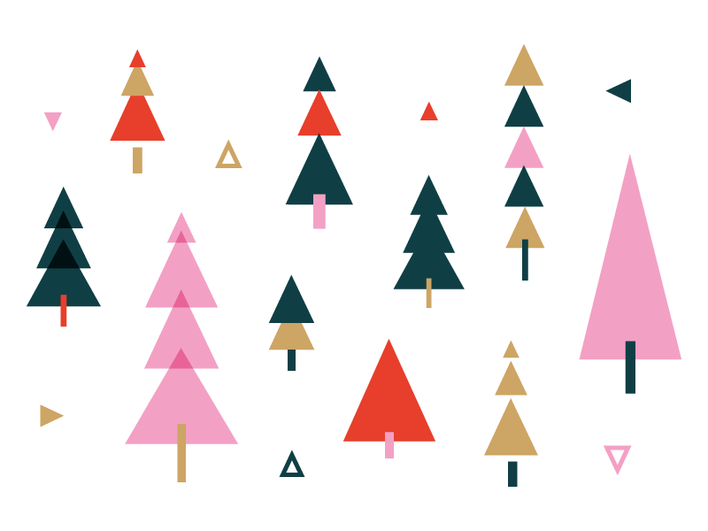 2017 Holiday Cheer christmas color holiday moodboard shapes trees