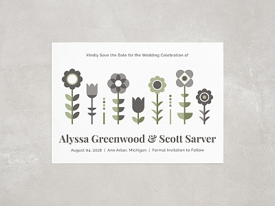 A&S Wedding Summer 2018 flowers graphic design invitations print save the dates wedding