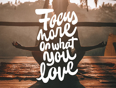 Focus in yourself lettering type typography