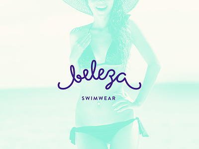 Beleza Swimwear logo bikini branding design identity lettering logo logotype sea summer swimwear typography wordmark