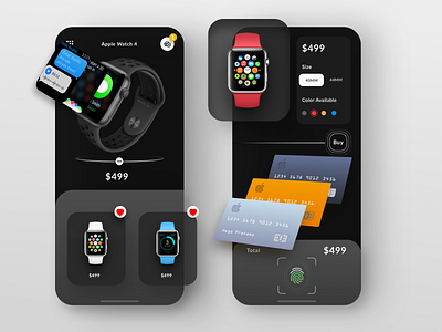 Apple watch app with new card concept